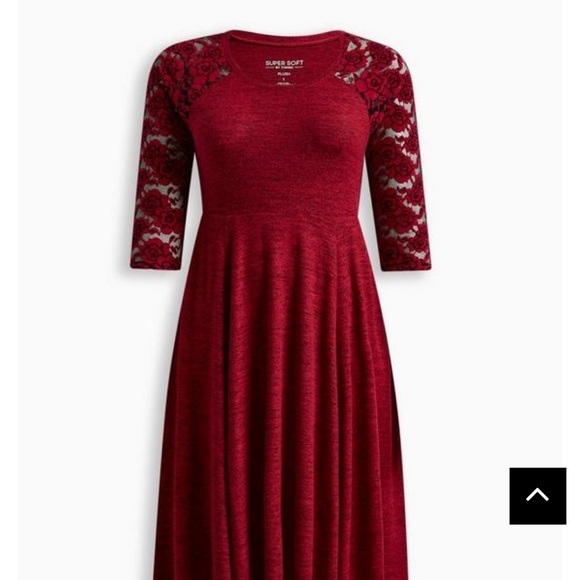 Deep Red Casual Dress - Picture 1 of 4